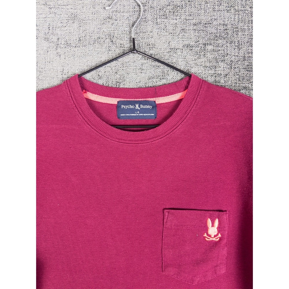 Psycho Bunny‎ Sweatshirt Mens L Burgundy Pullover Knit Logo Casual
